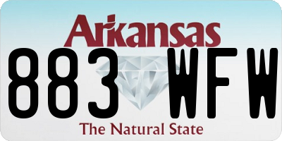 AR license plate 883WFW