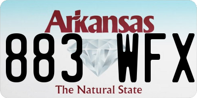 AR license plate 883WFX