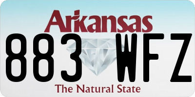 AR license plate 883WFZ