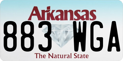AR license plate 883WGA