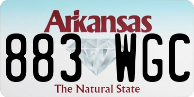 AR license plate 883WGC