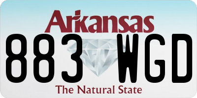 AR license plate 883WGD