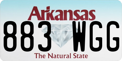AR license plate 883WGG