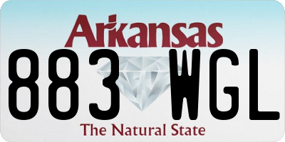 AR license plate 883WGL