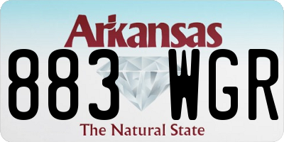 AR license plate 883WGR