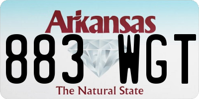 AR license plate 883WGT