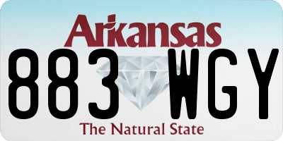 AR license plate 883WGY