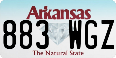 AR license plate 883WGZ