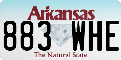 AR license plate 883WHE