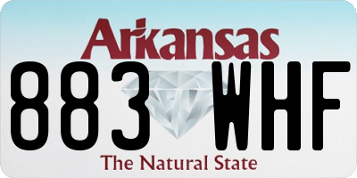 AR license plate 883WHF