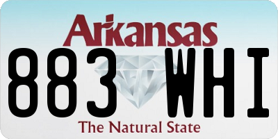 AR license plate 883WHI