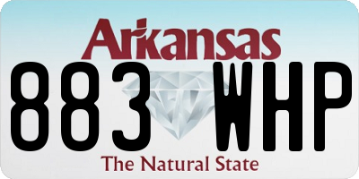 AR license plate 883WHP