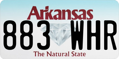 AR license plate 883WHR