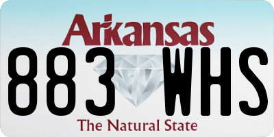 AR license plate 883WHS