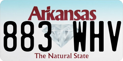 AR license plate 883WHV