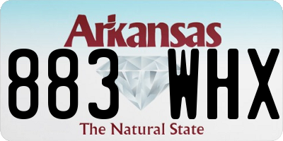 AR license plate 883WHX