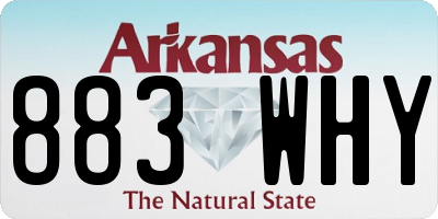 AR license plate 883WHY