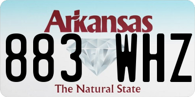 AR license plate 883WHZ