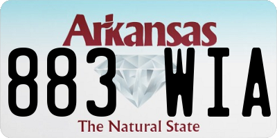 AR license plate 883WIA