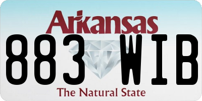AR license plate 883WIB