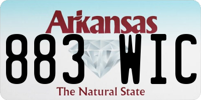 AR license plate 883WIC