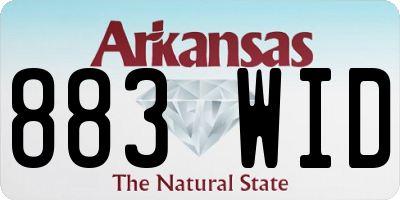 AR license plate 883WID