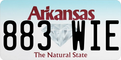 AR license plate 883WIE