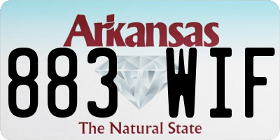 AR license plate 883WIF