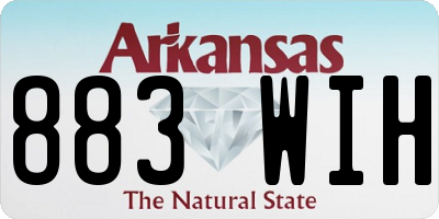 AR license plate 883WIH