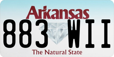 AR license plate 883WII