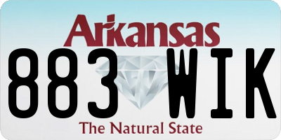 AR license plate 883WIK