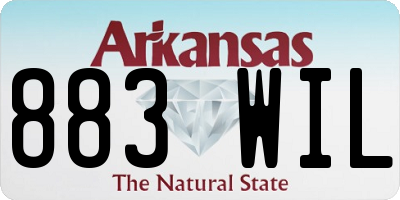 AR license plate 883WIL