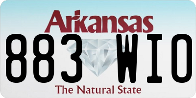 AR license plate 883WIO