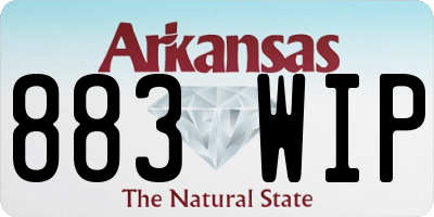 AR license plate 883WIP