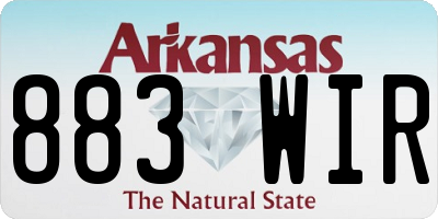 AR license plate 883WIR