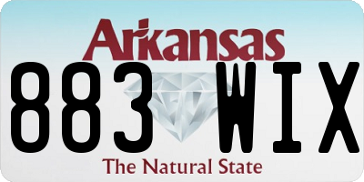 AR license plate 883WIX