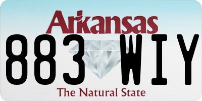AR license plate 883WIY
