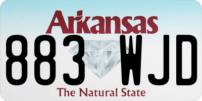 AR license plate 883WJD