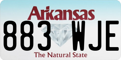 AR license plate 883WJE
