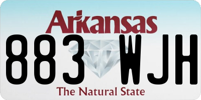 AR license plate 883WJH