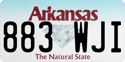AR license plate 883WJI