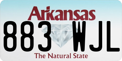 AR license plate 883WJL