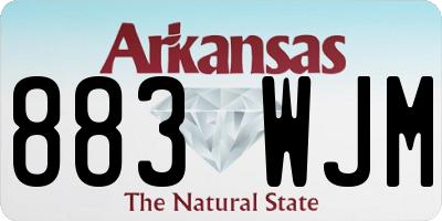 AR license plate 883WJM