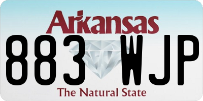 AR license plate 883WJP