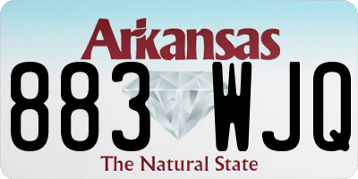 AR license plate 883WJQ