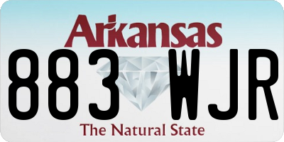 AR license plate 883WJR