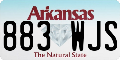 AR license plate 883WJS