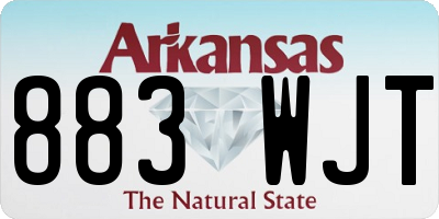 AR license plate 883WJT