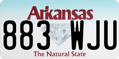 AR license plate 883WJU