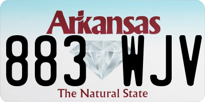 AR license plate 883WJV